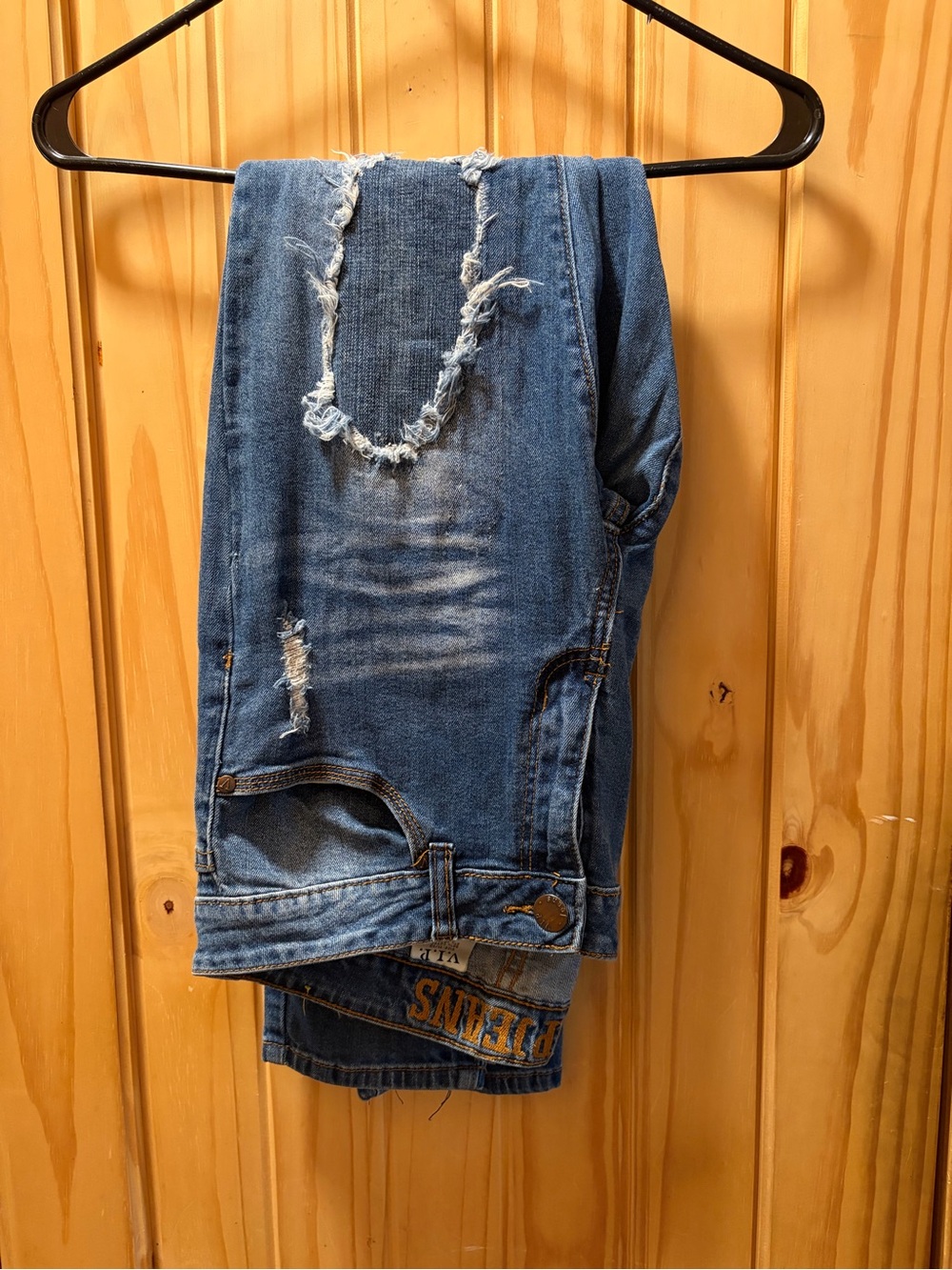 VIP Distressed Blue Denim Jeans